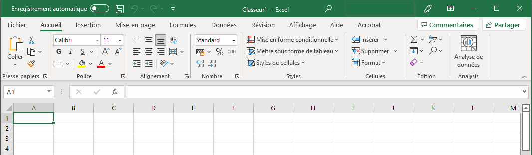 Excel interface 365